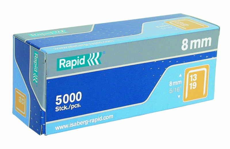 Rapid 23391500 5/16-Inch 19 Series Fine Wire Staples with R19E and R23, 5000 Per Box